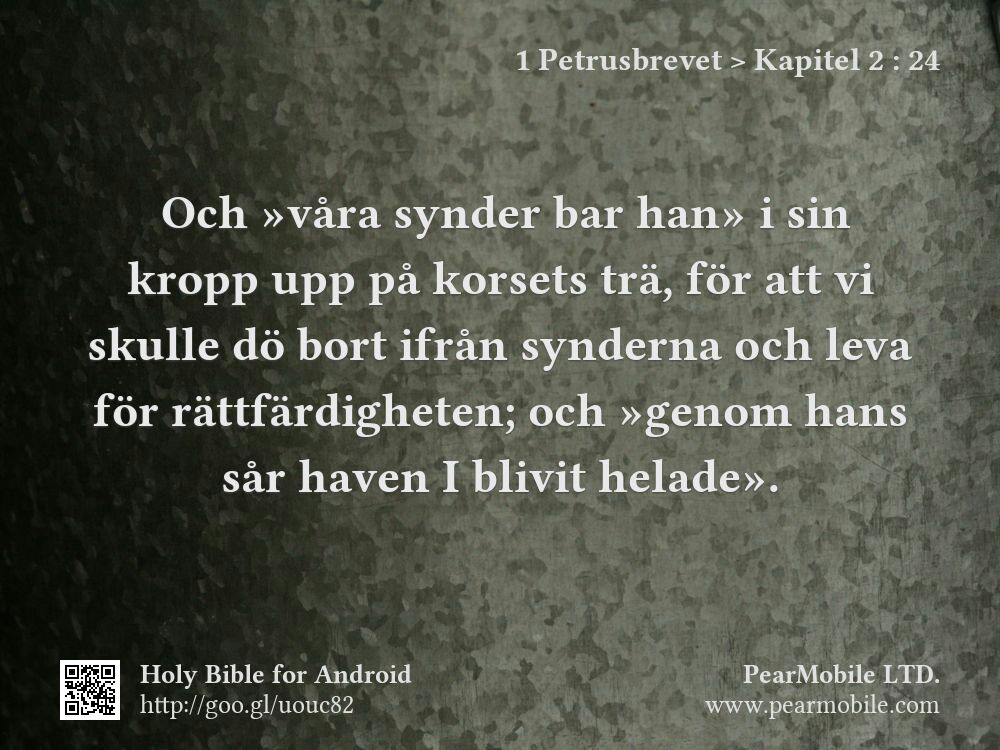 1 Petrusbrevet, Kapitel 2:24